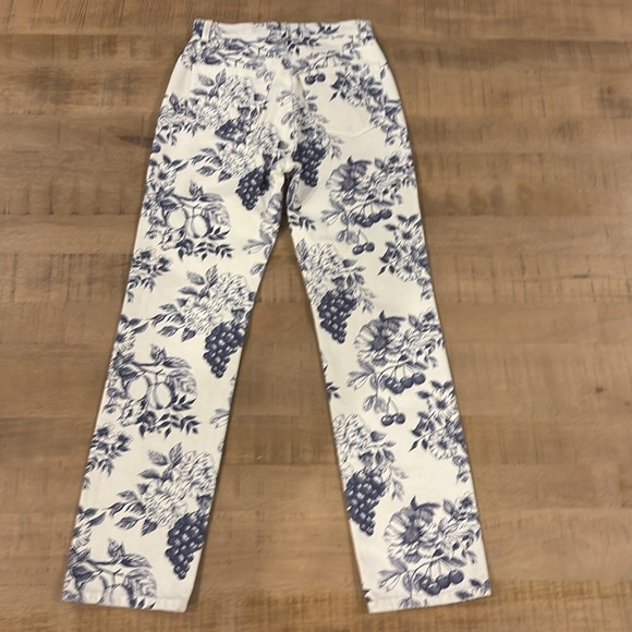 Reformation Cynthia Toile High Rise Straight Jeans Size 24 - Picture 6 of 9